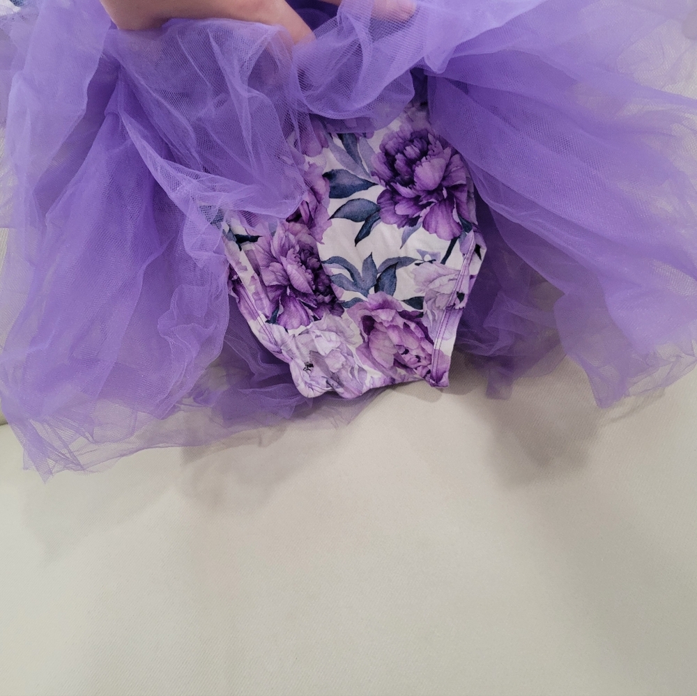 Bums And Roses You're Peony One For Me Bamboo Tutu Dress Size 18-24M - Picture 3 of 5